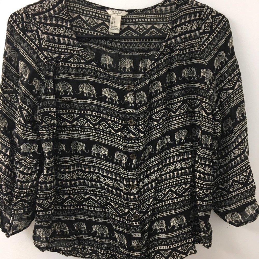 Printed blouse forever 21